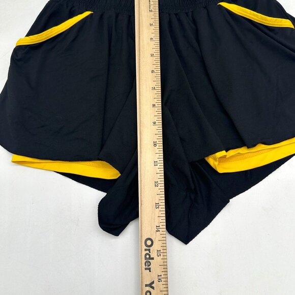 Sofibella Shorts Womens Pull On Gold Jewel Performance Athletic Black Yellow XS - Picture 9 of 11
